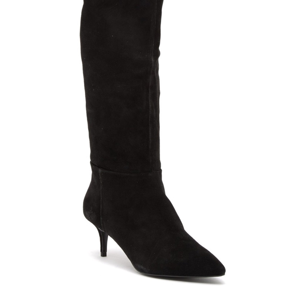 Kendrick Suede Kitten Heel Knee-High Boot